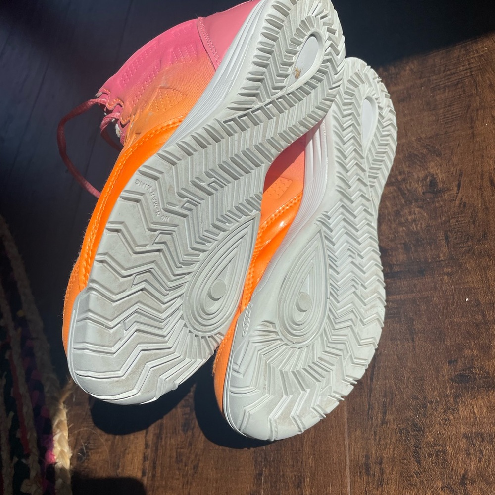 And1 Showout Youth Basketball Shoes Bright Orange & Pink High-Top, Sz 4, Worn 1 - Picture 4 of 8